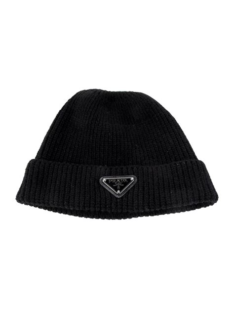 prada beanie black|black prada hat.